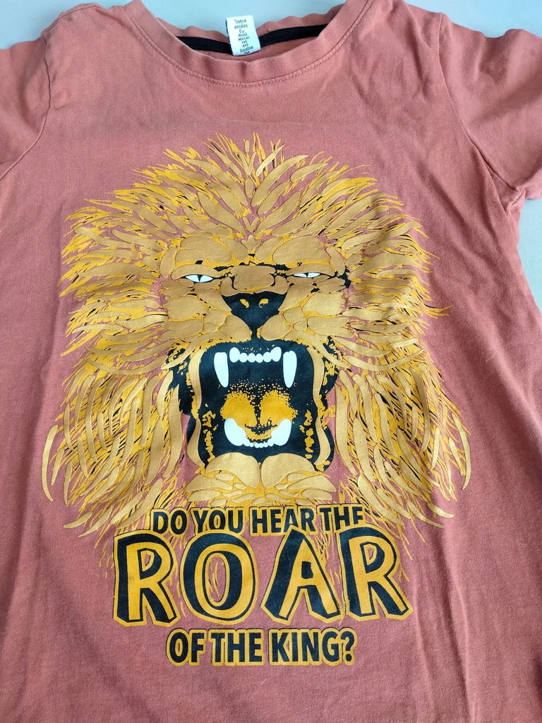 🦁🤎 Korte mouwen T-shirt met leeuwmotief – 7/8 jaar (128) – Dopodopo – Zeer goede staat – photo 2